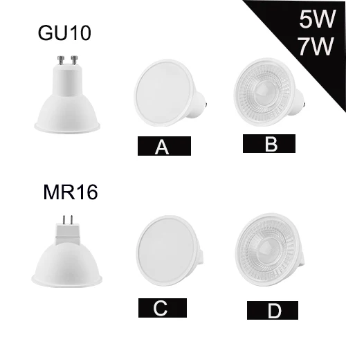 5W GU10 MR16 Downlight Fitting LED  Lamp Holder Round Square Trim Ceiling Recessed Mr16 Spotlight Frame