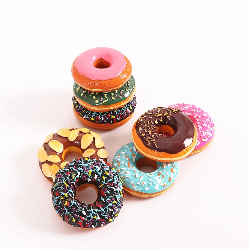 Kids Message Holder Decoration Simulation Food Cute Sweet Donut Souvenirs Fridge Message Magnet for Kid