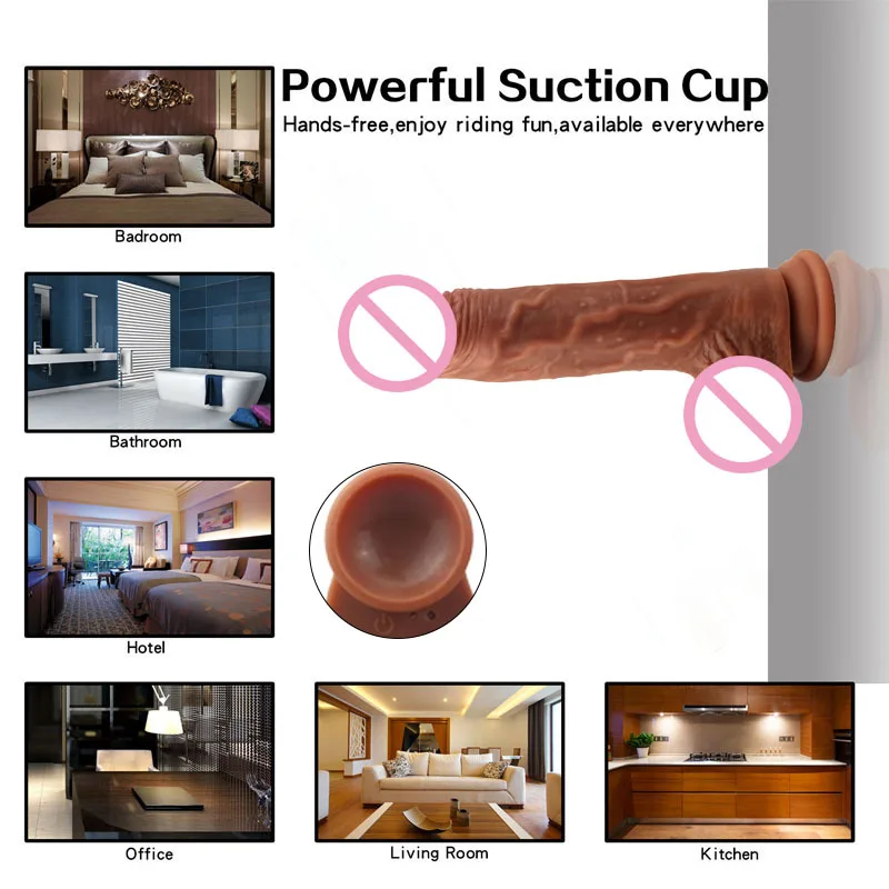 Realistic Dildo Vibrator Heating Thrusting G Spot Anal Stimulator Silicone Dildos Suction Cup Huge Penis Sex Toys for Women Man