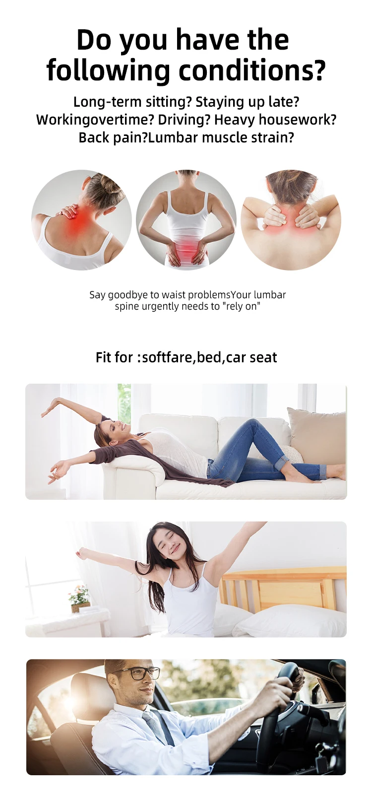 Custom Outdoor Sleeping Electric Heated Pregnancy Pillows Warmer Bed