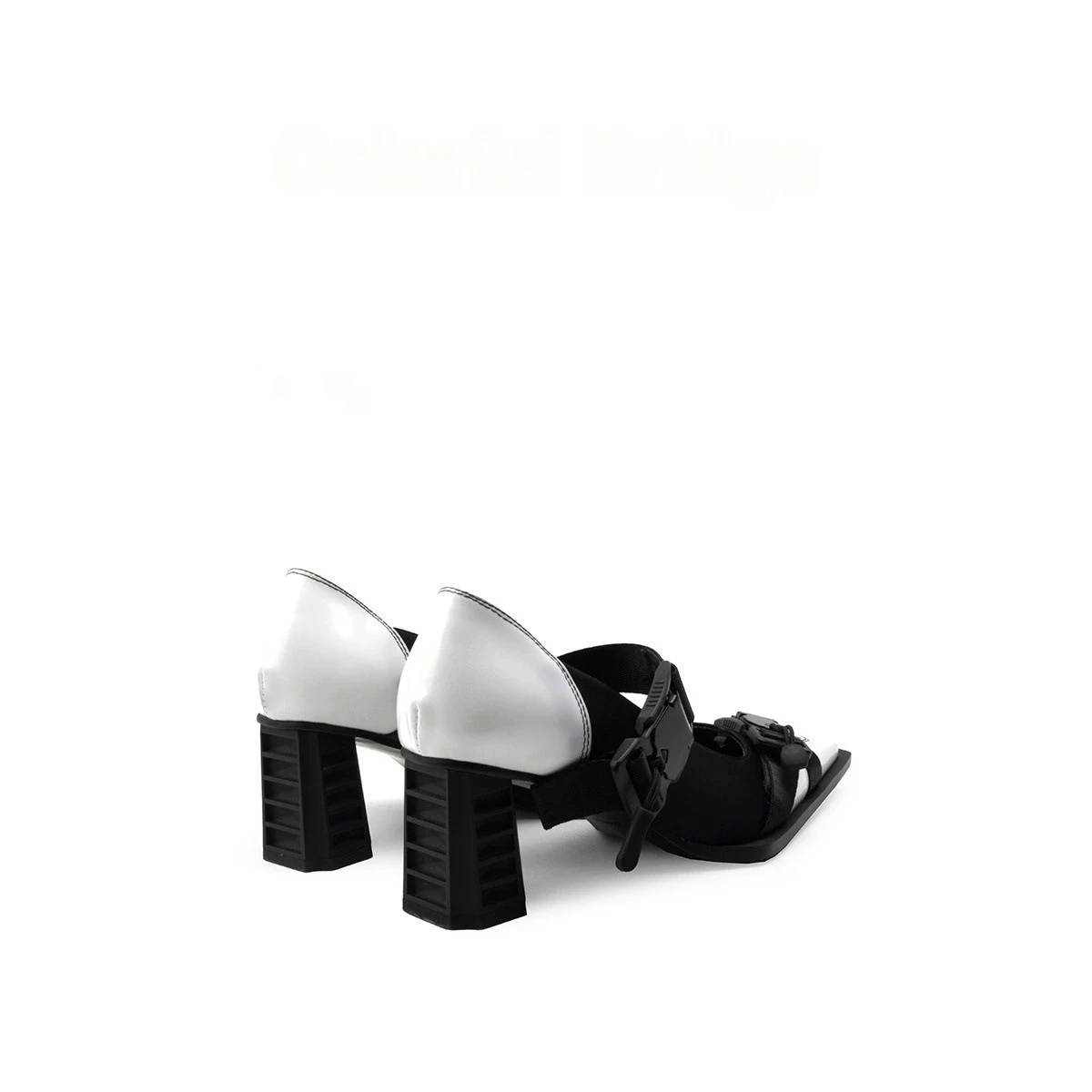 Summer Outdoor Square Toe Chunky Heel Women Mary Jane Belt Buckle Contrast Design High Heel Pumps - Image 5