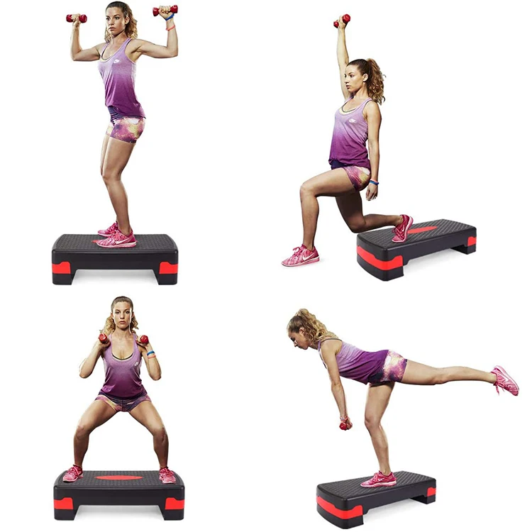 3 Levels Aérobic Step Adjustable Fitness Exercise Board Step Gym Platform 