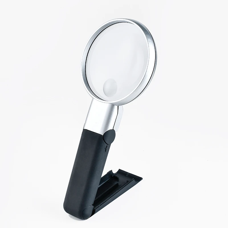 Handheld Magnifiers With Led Light Acrylic Plastic Lens Magnifying Glass Vertical Magnifying Eye