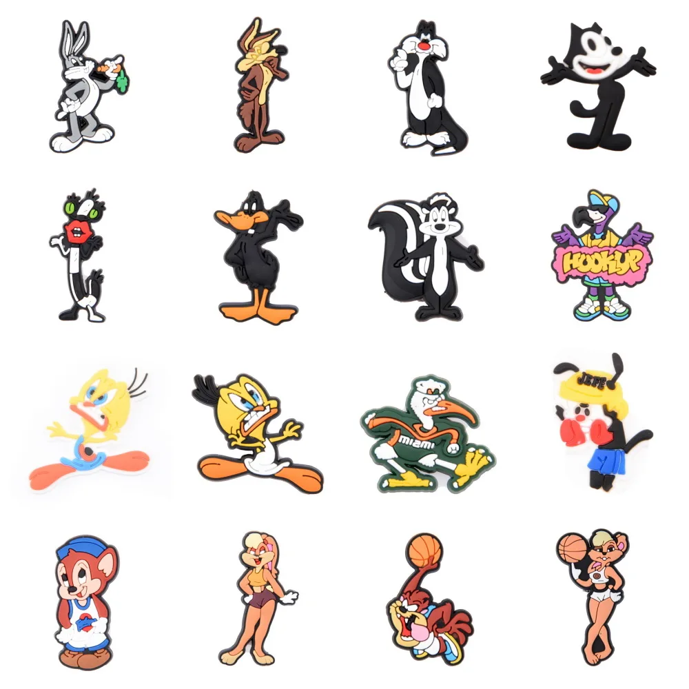 2021Wholesale Cartoon Lola Bunny Hot Movie Space Jam Theme Croc Charms Decoration Sandals Accessories For Kids Christmas Gifts