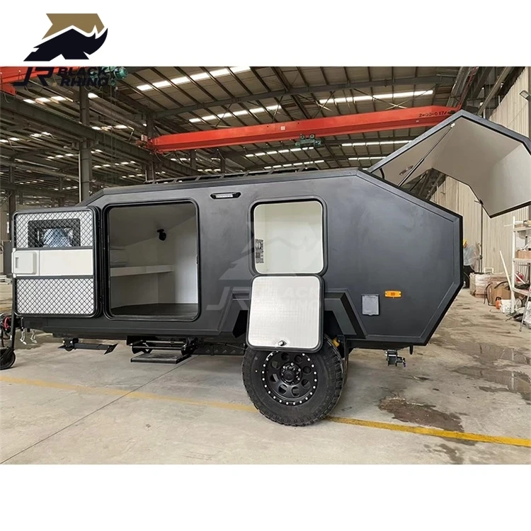 CE certificate 2024 New arrival 15ft Hybrid Pop up Caravan Travel Trailers for Sale-666059