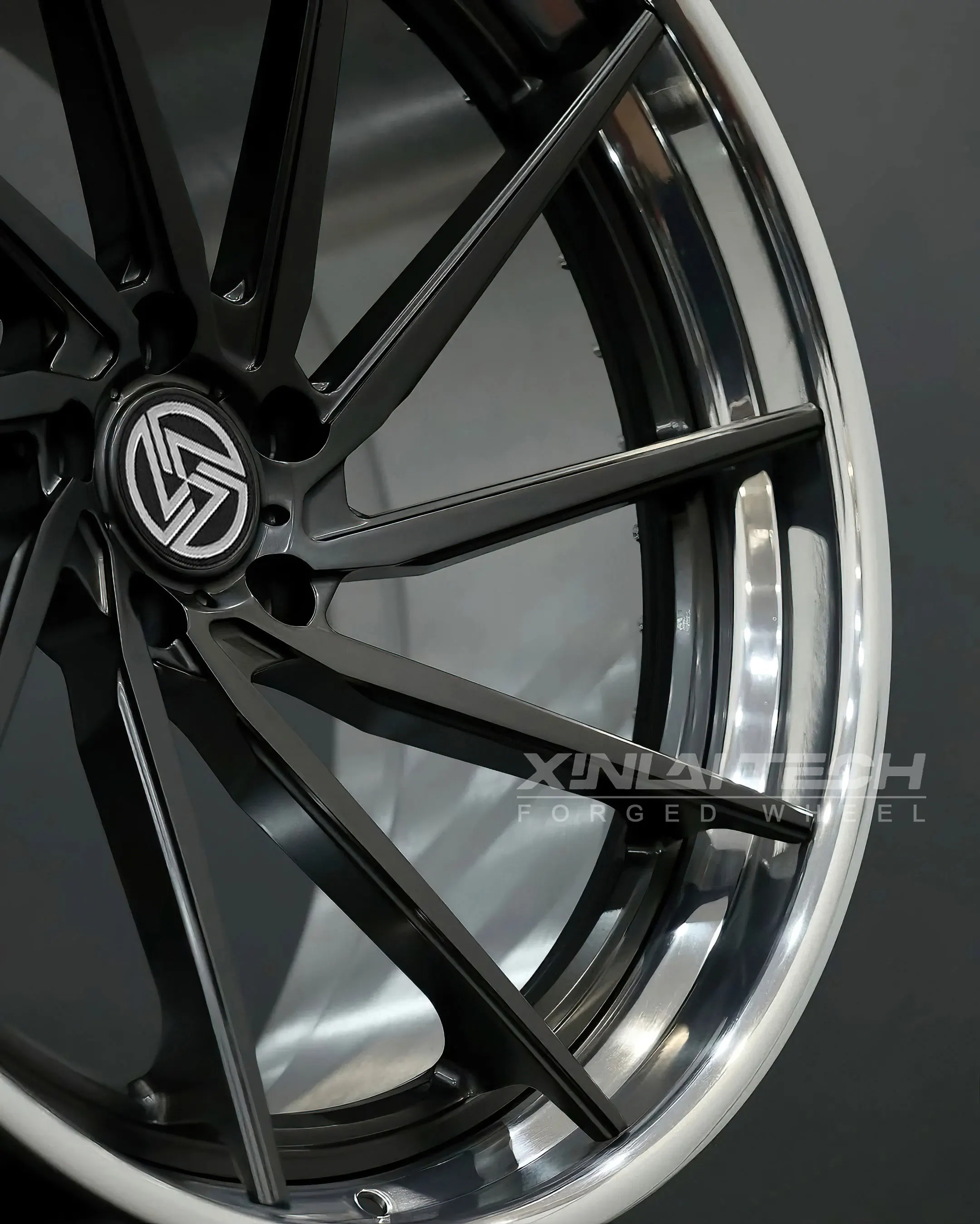 XL 2 Piece Forged Brushed Polished Black Wheel 5x120 5x112 5x114.3 18 19 20 21 22 Inch Custom Deep Dish Concave Car Wheel - Image 5