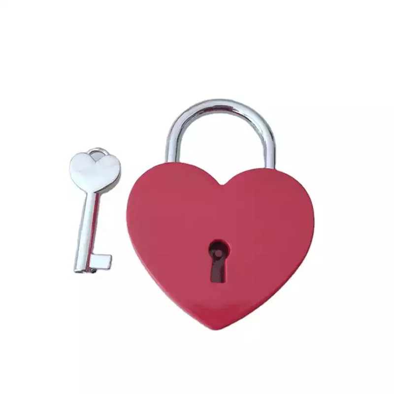 Love Padlock - Metal Heart Shape Padlock with Key