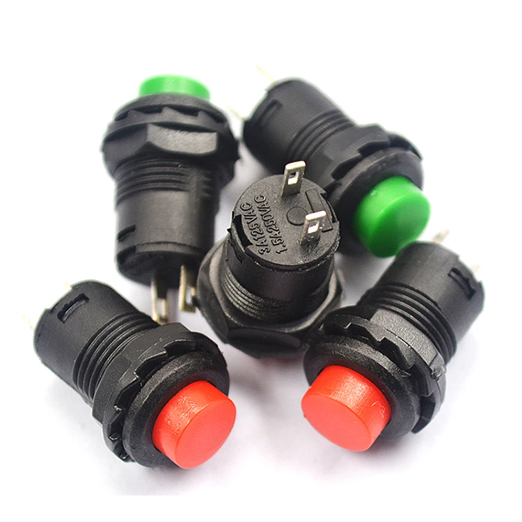 10pcs Colourful 12mm Waterproof momentary ON/OFF Push button Mini Round SwitHEN