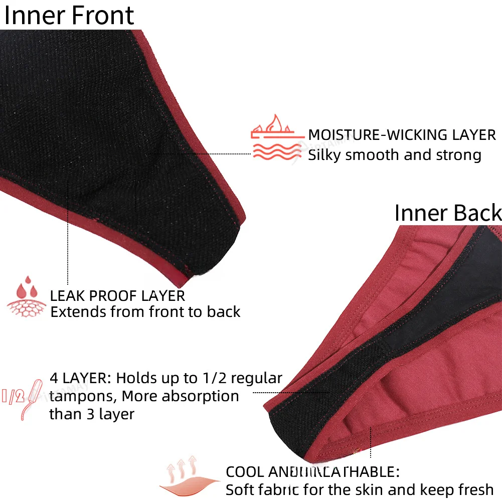 Plus-Size Period Thong colour and size reference