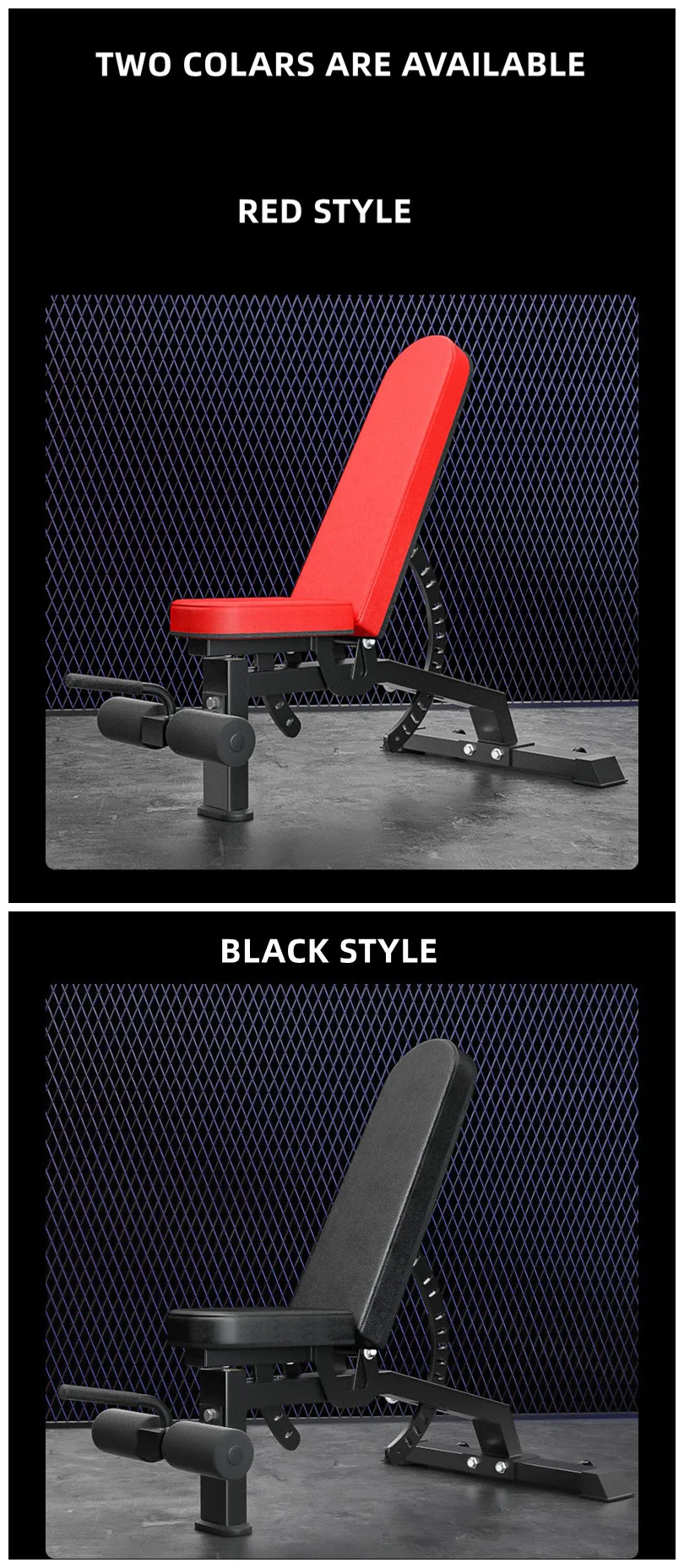 Foldable Weight Lifting Adjustable Keyboard Benchworking Dumbbell Bench Black Unisex Sit up Bench Sitzbank Indoor 150*46*60CM details