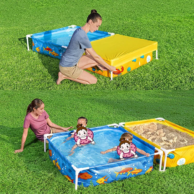 Bestway 561CF Outdoor Rectangular Pvc frame Water pool