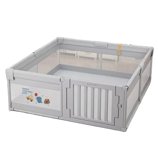 Babies and Toddlers Foldable Playards with Gate Large Baby Fence Play Area Adjustable Baby Playpen Play Pens