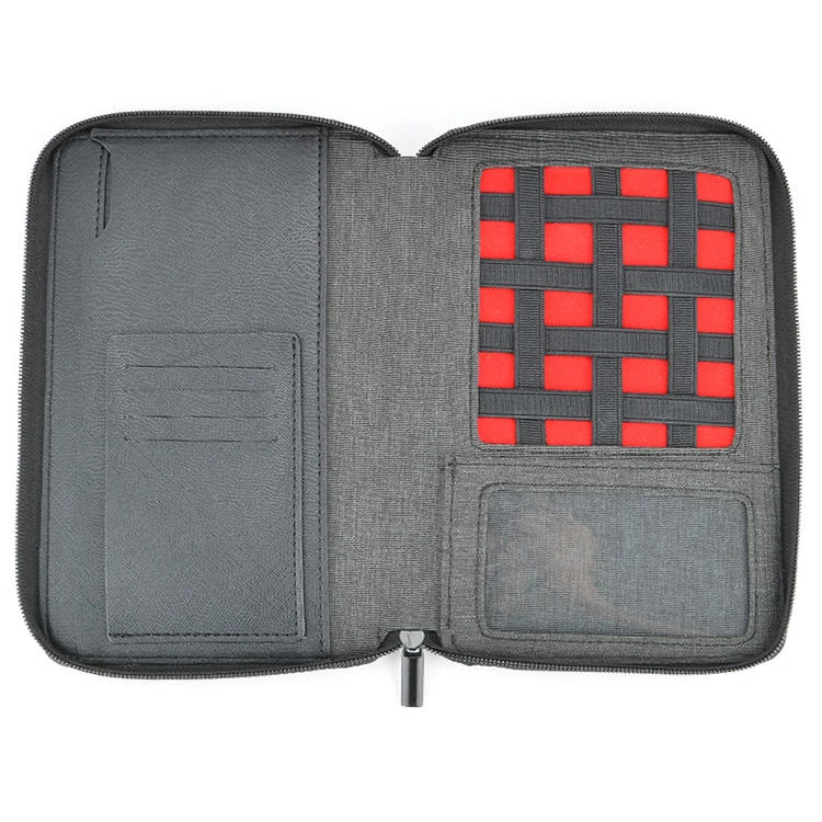 Семья Паспорт держатель с прозрачное отделение для удостоверения личности-бумажник застежкой-молнией функцией блокировки RFID заграничного паспорта