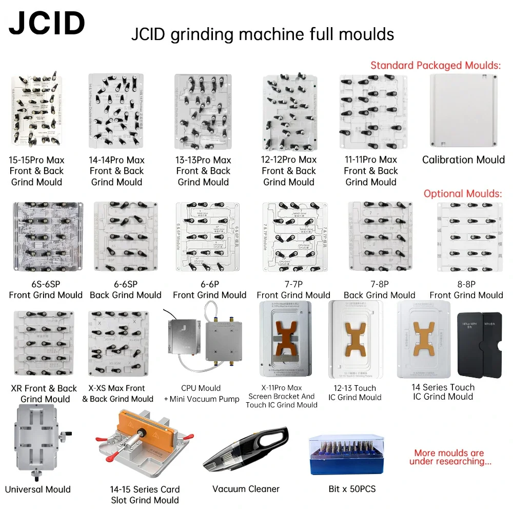 JC EM02 CNC Intelligent Motherboard Chip Grinder Machine Supporting Foot WIFI Fully Automatic Grinding for IPHONE 6-15 Promax