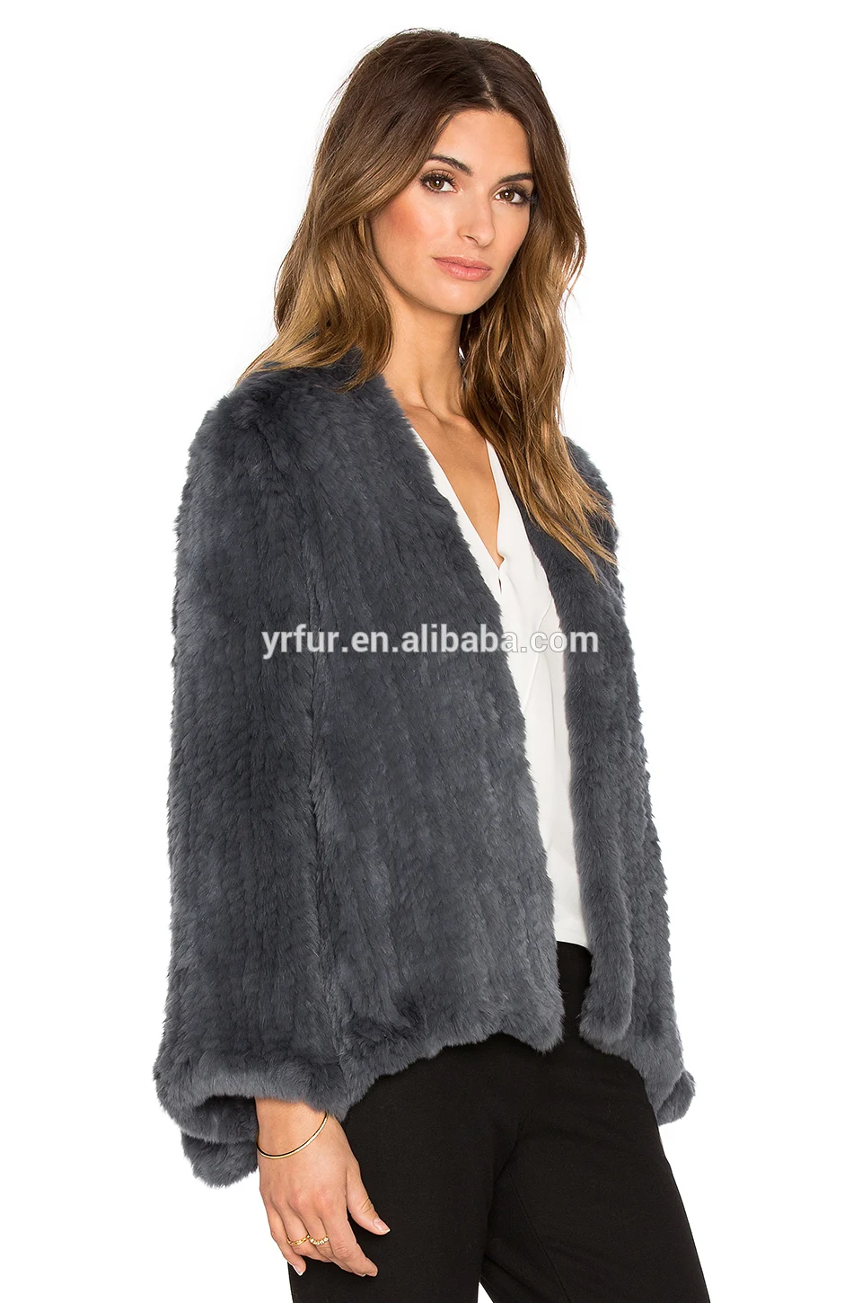 Yr409 Australian Style Rabbit Fur Garment Short Knitted Rabbit Fur Jacket Women Buy Short