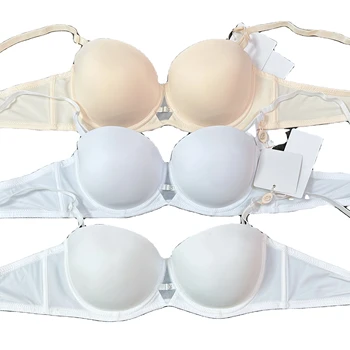 High Quality Seamless Wireless Ice Silk Removable Padded  Push Up  Plus Size Soft  No Wire Comfortable For Women Gather Bra