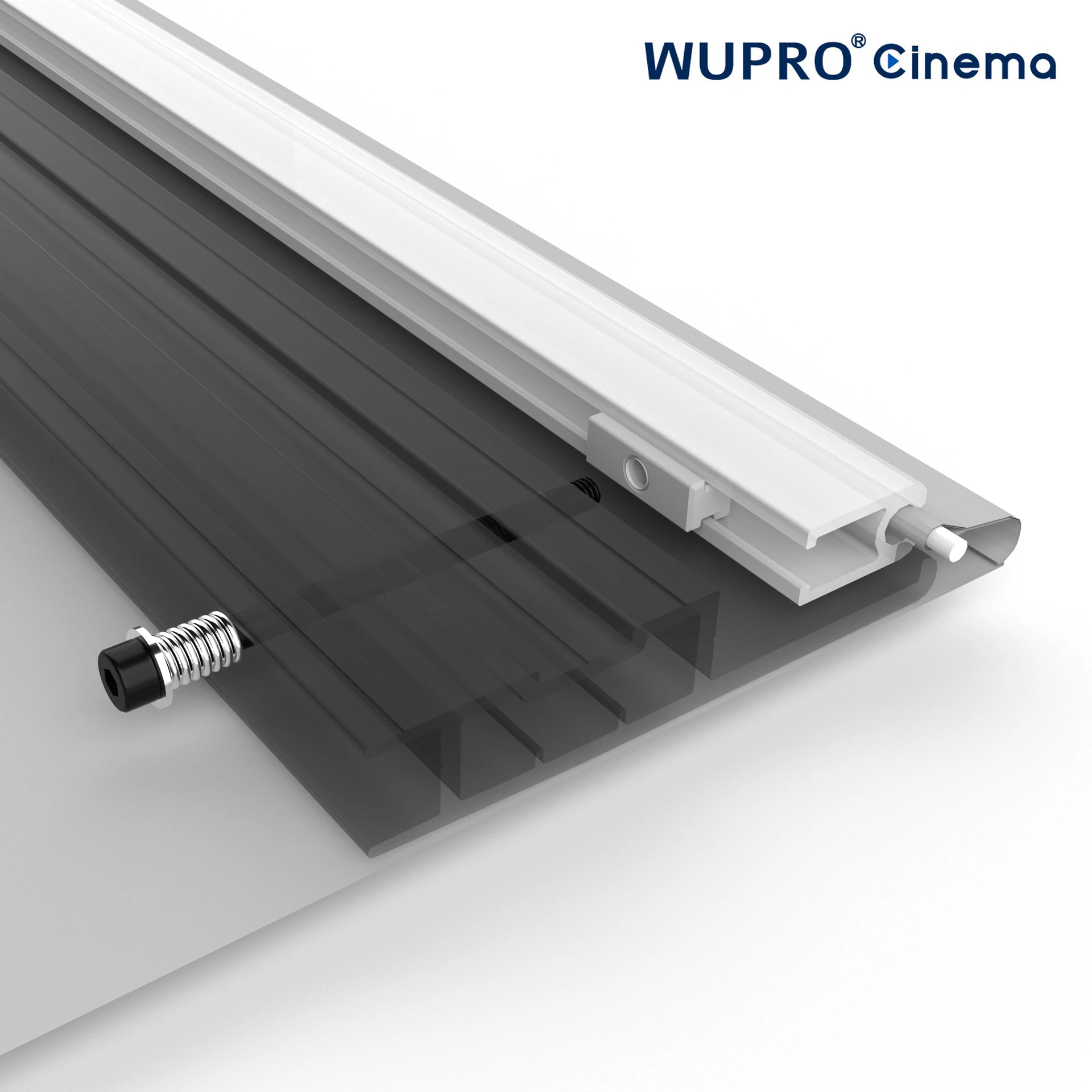 100/120/150 Inch Wupro Cinema-Level Lenticular CBSP Large Projection Screen 16:9 Wall Mounted UST Fixed Frame Projector Screen