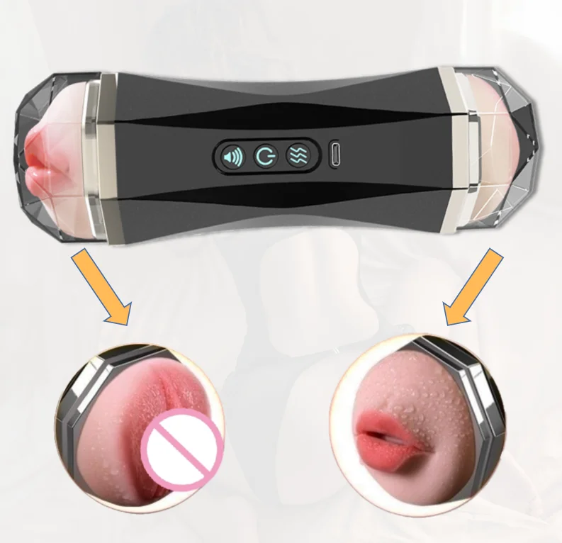 2 in 1 Automatic Male Masturbator Penis Pump Removable Male Masturbators Modes Pocket Pussy