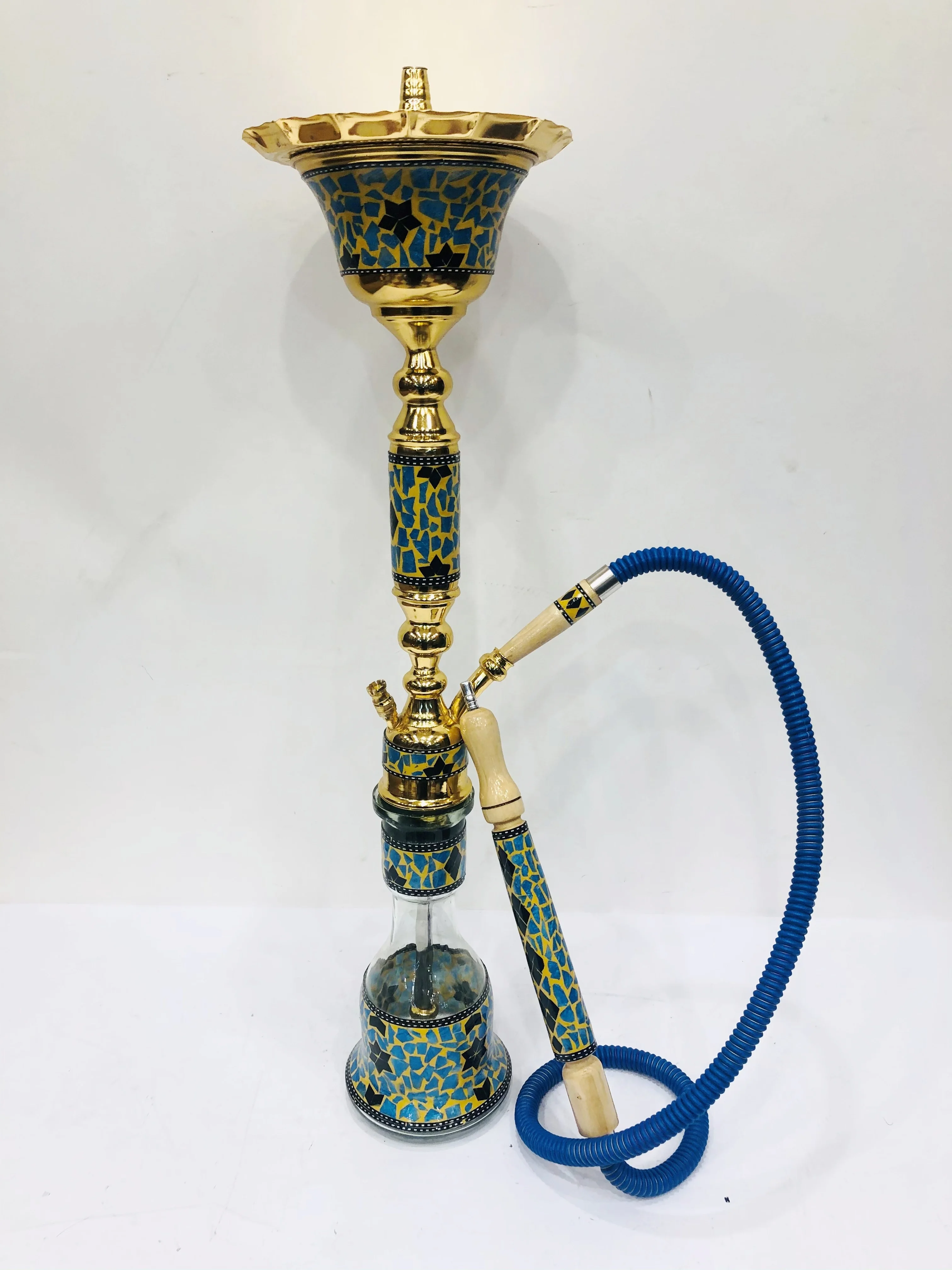 2025 Mother of Pearl Color Stainless Farida Hookahs Gold Plated Mother of Pearl Decorative Hookahs
