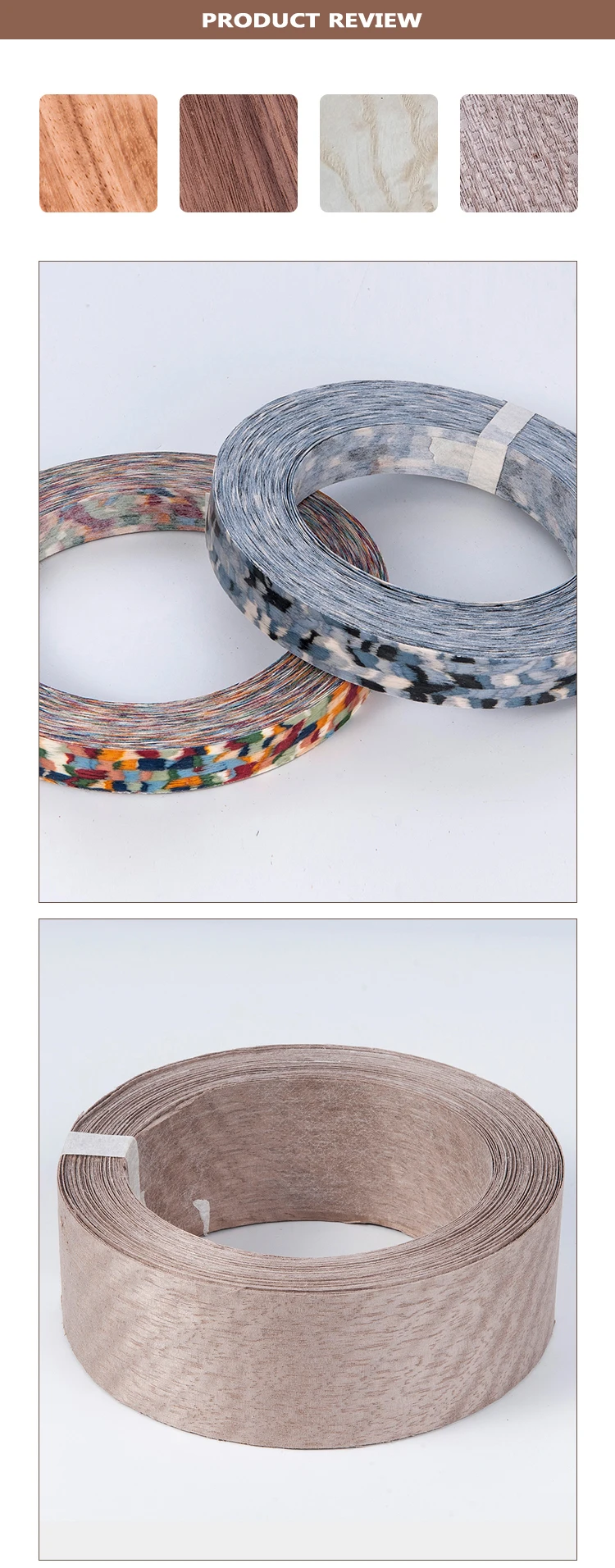 0.5mm Fashion Design Custom Maple Burl Veneer Sheets Edge Banding For