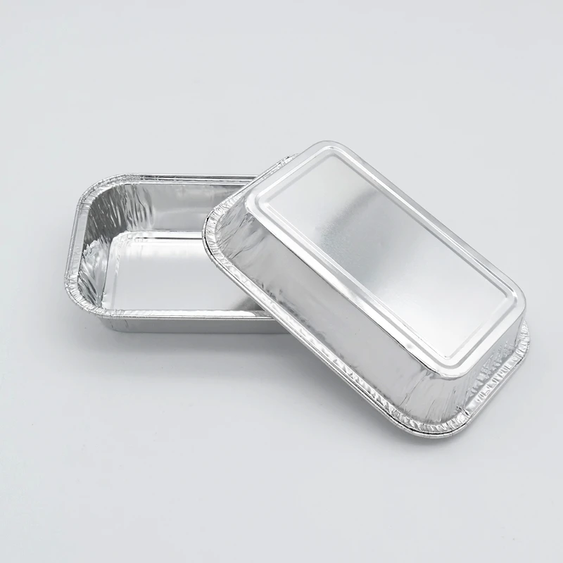 product eco friendly durable silver tin take away food service containers 280ml disposable airline aluminum foil food tray with lid-3