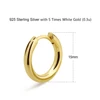 15mm Gold 925 Silver