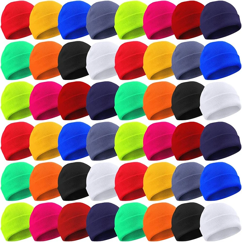 wholesale high quality daily warm winter hat for men and women classic knit beanie hats custom logo manufacturer