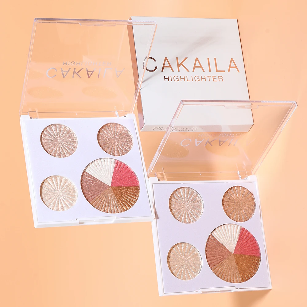 cakaila 8 color glitter highlighter palette