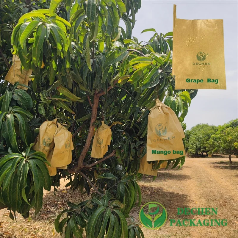 Custard Apple Guava Grape Protective Paper Bags Mango Fruit Packaging Covers Agriculture Wax Coated