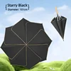 Starry Black-Wooden Straight Handle-