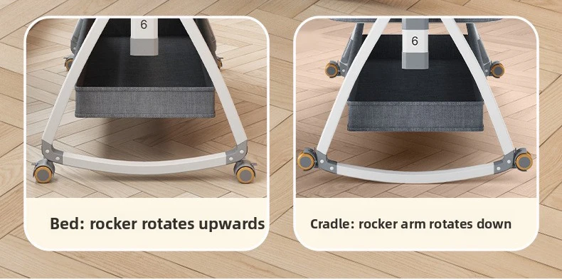 Modern Multi-functional Kids' Baby Crib Cot Baby Bassinet Cradle 3 in 1 Travel Baby Bed with Breathable Net Bedside Sleeper