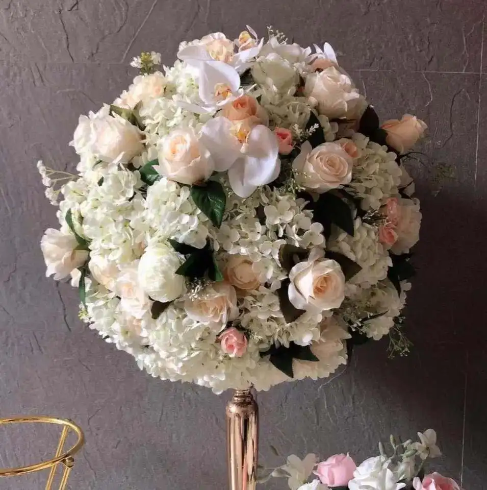 Qslhcf216 Customized Flower Ball Centerpiece Blue Centerpiece Silk