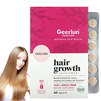 OEM Factory Vitamin Hair Growth Thicker Stronger Tablets Support Reduce Hair Loss Pills Hair Growth Biotin Supplements for Women