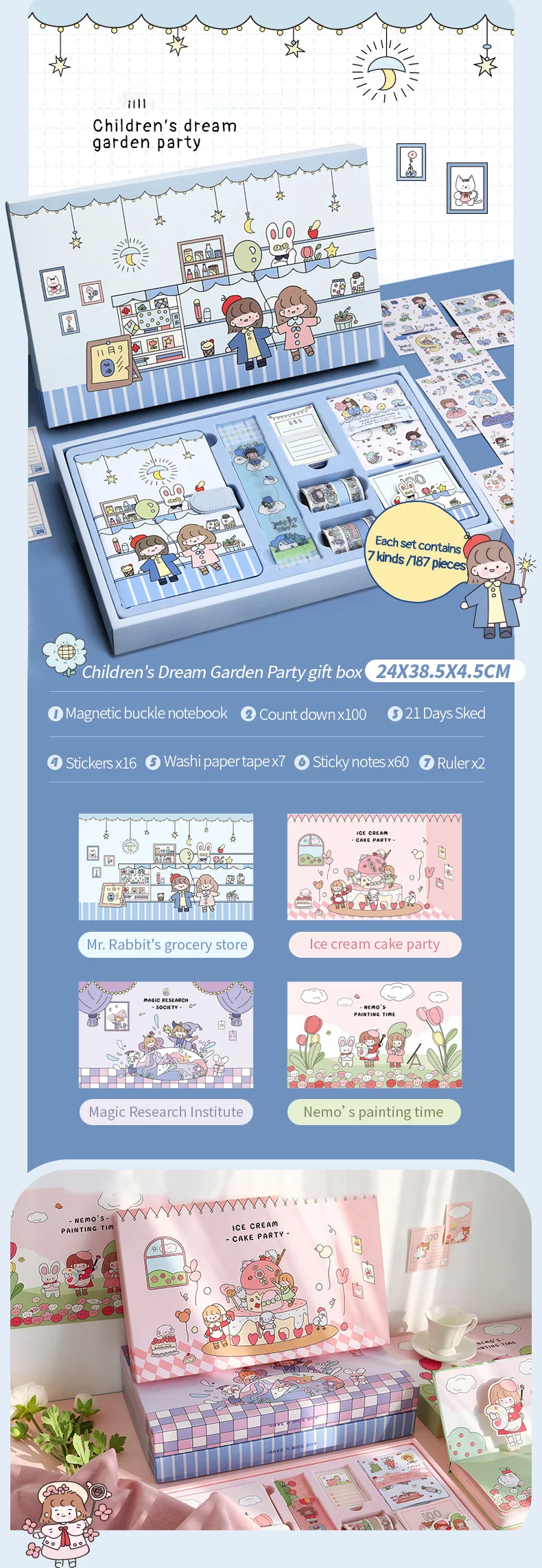 Wholesale Office Supplies Exquisite Packaging Kids Paper Box Notebook