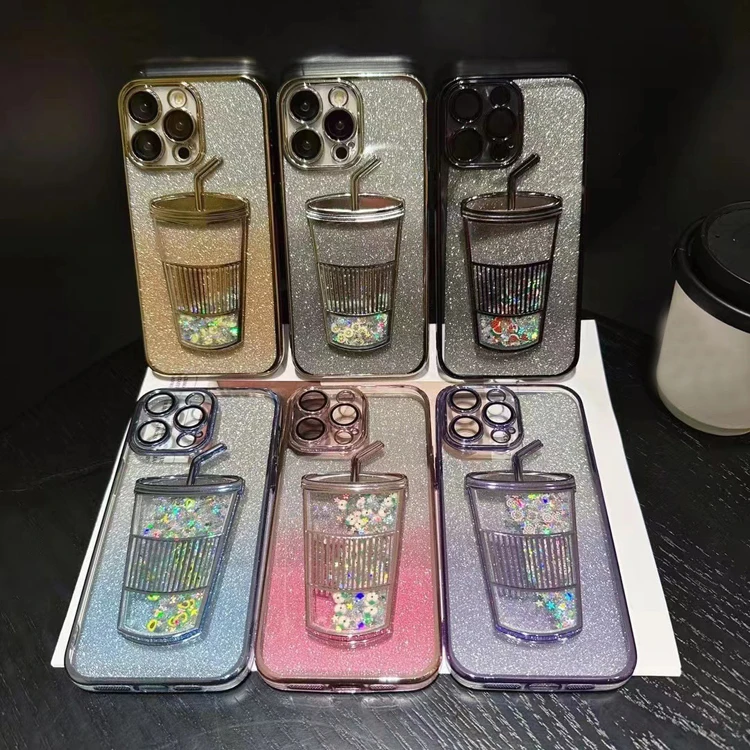 Changjia Magnetic Kickstand Glitter Case for iPhone 15 Plus