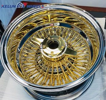 Kelun Brand Lowrider 14x7 Reverse Lace Spoke Chrome Wire Wheel Rims ...