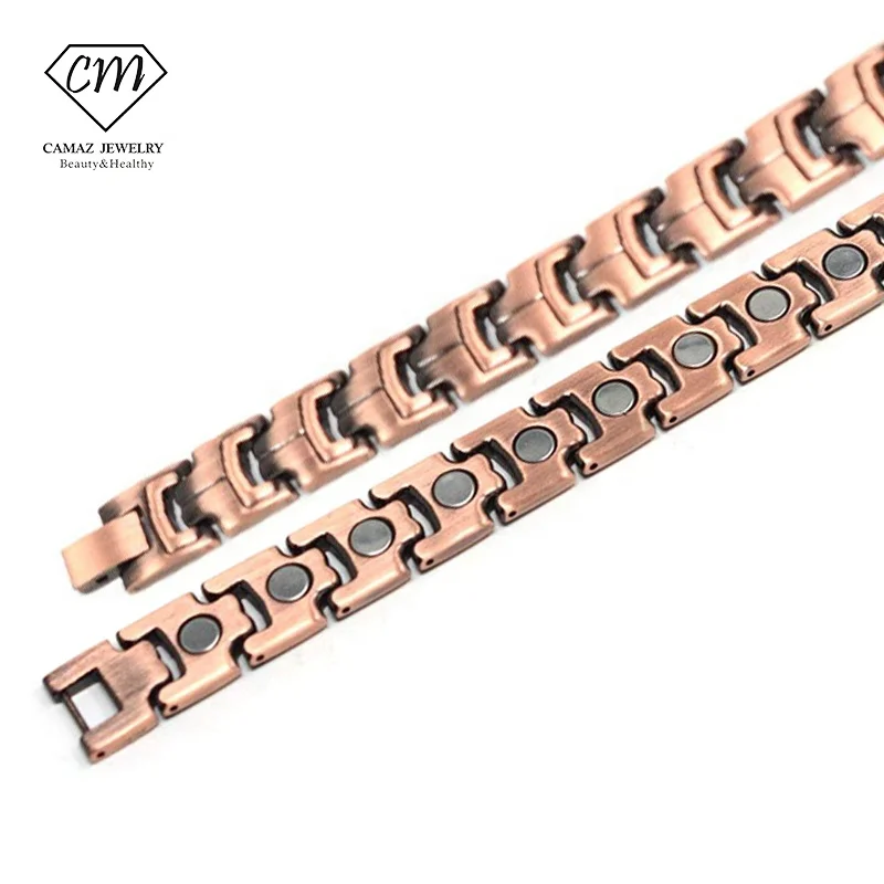 Gelang magnet energi positif Logo dapat diatur pasokan kesehatan Ion  negatif tembaga murni