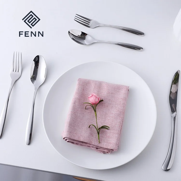 FENN Restaurant Hotel Catering Used Steak Pasta Cutlery Set Stainless Steel Spoon And Fork Knife Dinner Flatware Set