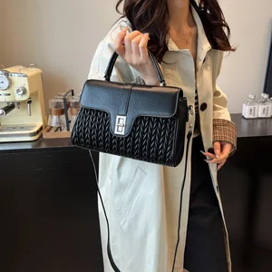 2026 New Arrival Top Handle Shoulder Bag PU Leather Handbag Women's Purses Wholesale Price