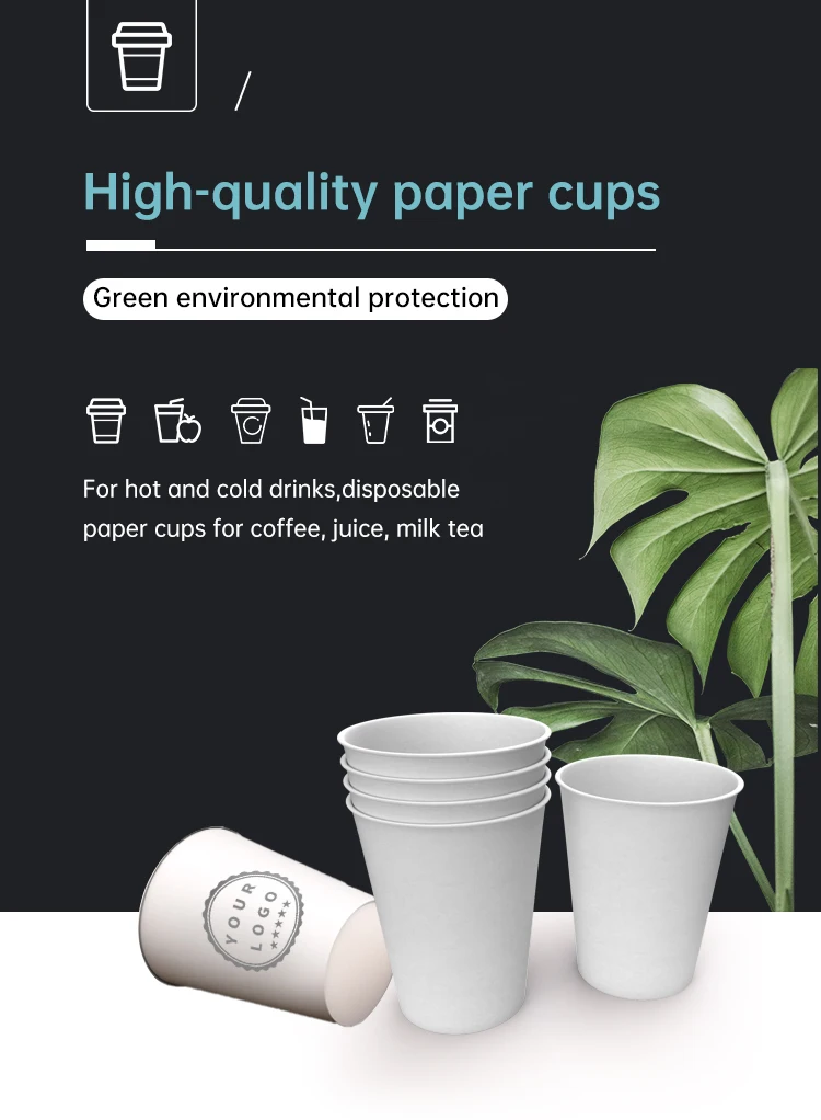 4oz Juce Paper Cup 9 Oz Hot Insulated Cups Paper Black Customizable