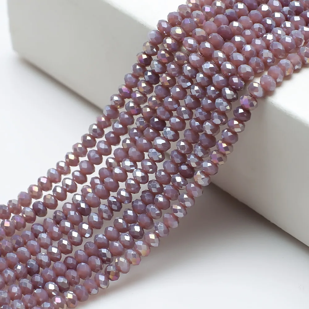 Jc Wholesale Crystal Beads 4mm 6mm Rondelle Ab Color Beads For Jewelry