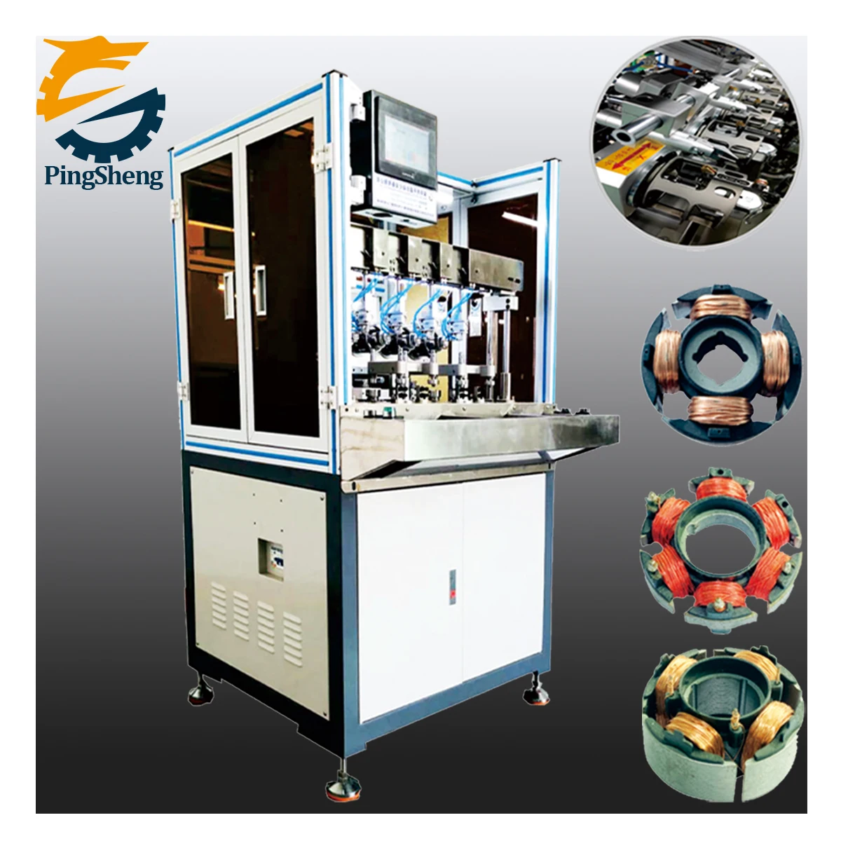 Automatic Winding Machine for Stator Coil - 2 Station Motor Winding ...