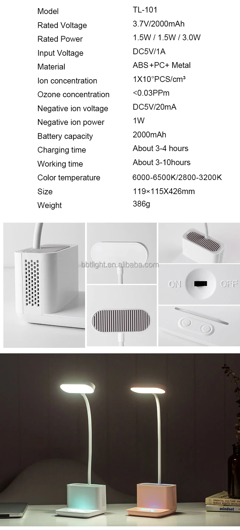 2023 High Quality Lamp Bedroom Table Lamps Rechargeable Desk Light Lamp