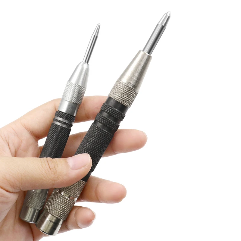 Automatic Center Punching Universal Loading Positioner Woodworking Metal  Drill Adjustable Spring Metal Drill Hand Tools Sets