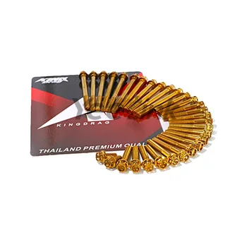 Motorcycle Electric Car M6 Hexagon 304 Stainless Steel Screw Titanium Flange Scooter Screw Fastener
