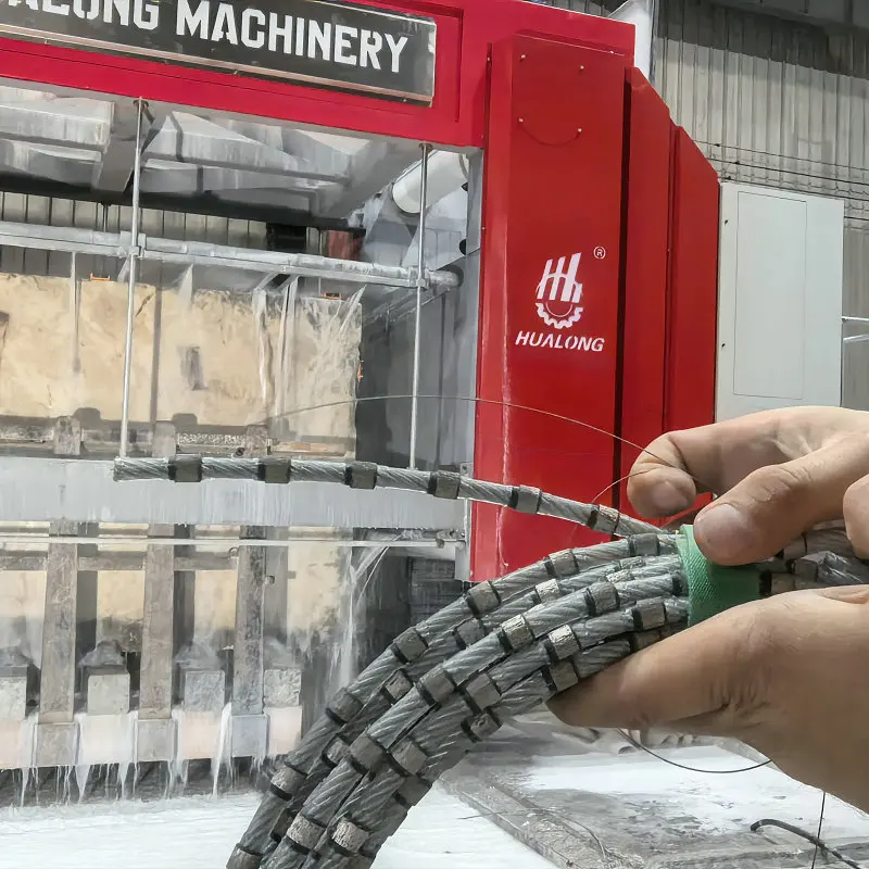 Hualong Machinery CE Certified Multiwire Stone Block Cutting Machine with Motor 310KW 97% Yield Rate Multifunctional Gearbox