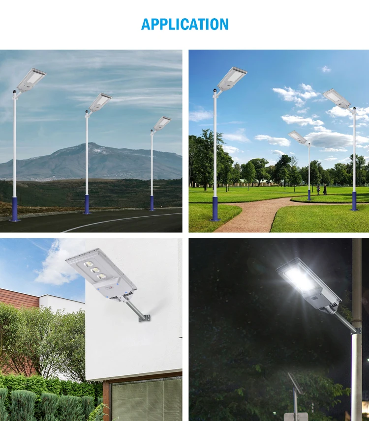 Energy Saving ABS Ip65 Outdoor Waterproof Road Streetlight 200w 300w All In One Integrated Led Solar Street Lamp