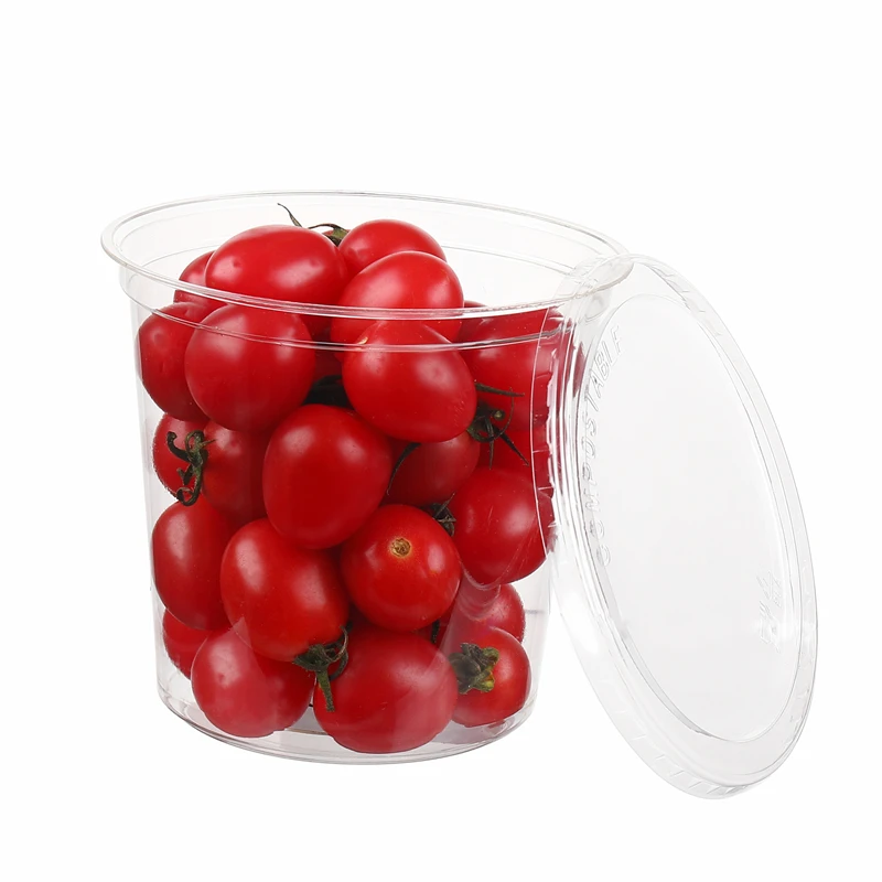 Eco Friendly Clear Pla Disposable 12oz 16oz 24oz Logo Printed Fruit