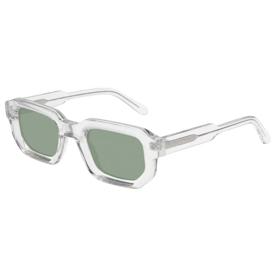 2025 Trendy Thick Acetate Rectangular Sunglasses Men Square Womens Sun Glasses Oversize Millionaire Zonnebril Dames UV400