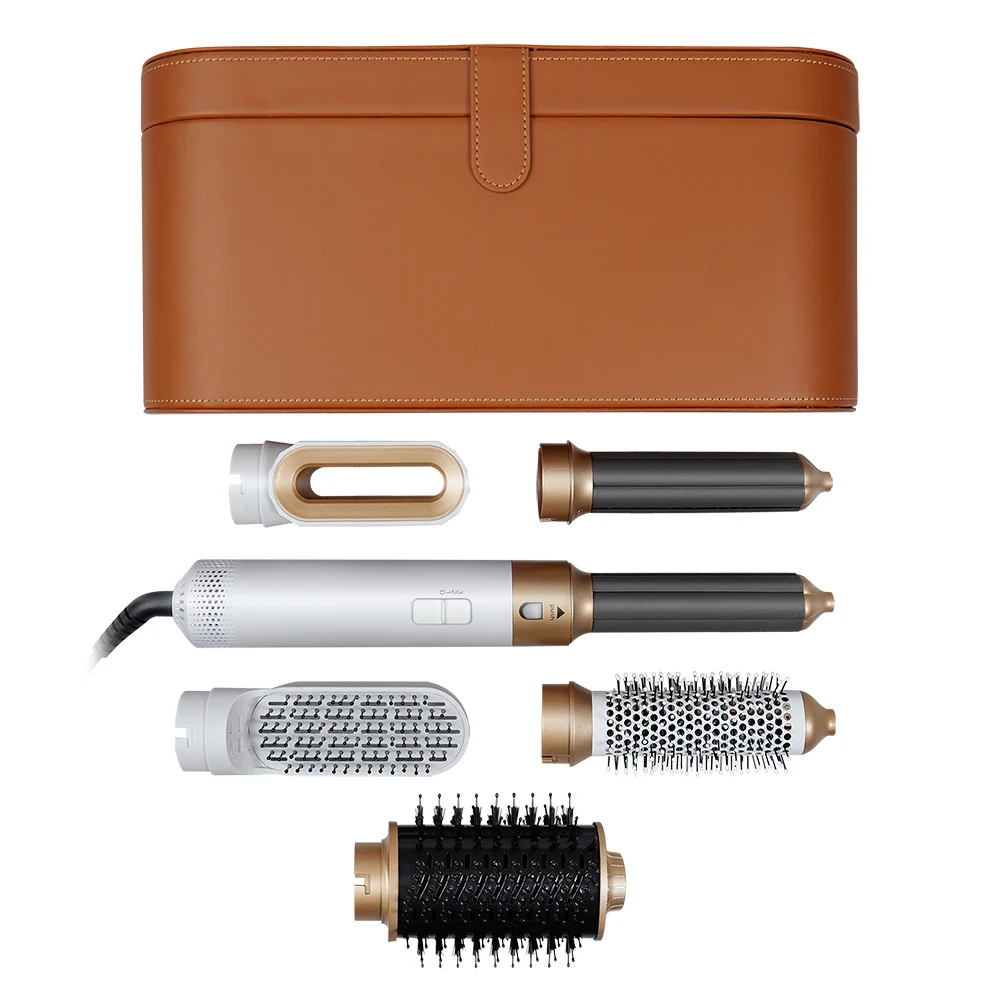 Professional Hair Dryer 6 in 1 Multi Styler Hot Air Brush Hair Dryer Curler Straightener 1000W Brushed Motor Portable  Hair Tool